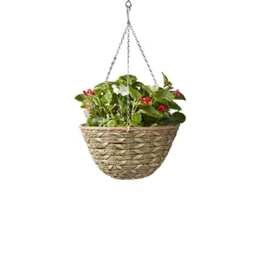 14" Woodland Faux Rattan Basket