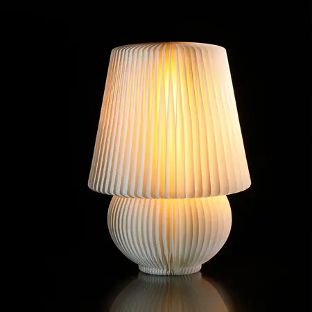 38cm Cream Honeycomb Round Lamp With Globe Light - image 2