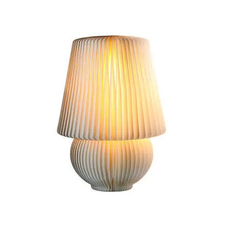 38cm Cream Honeycomb Round Lamp With Globe Light - image 1