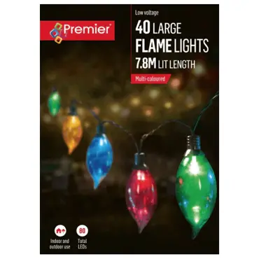 40 Flame Light w-80 Multi LEDs