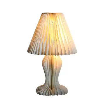 40cm Cream Honeycomb Classic Lamp With Globe Light - image 1