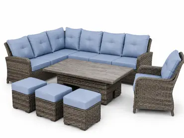 Amalfi Casual Corner Set with King Chair