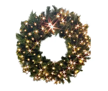 American Pre-lit Wreath 1m
