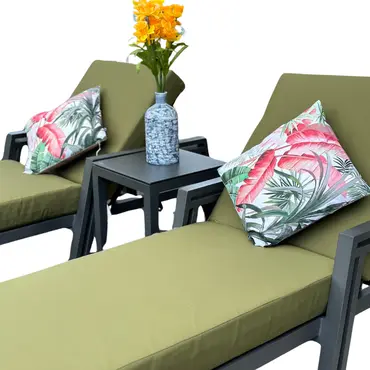 Ashbury Double Sun Loungers and Table Set - image 1