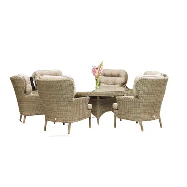 Bentley 6 Armchair Oval Dining Set