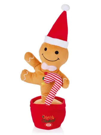  Bo Dancing Talkback Ginger bread Man with Music 30cm