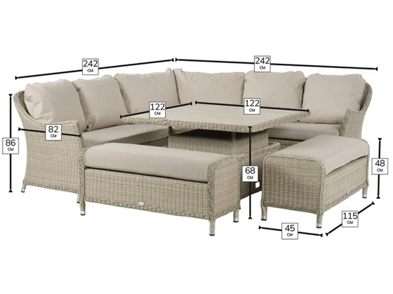 Bramblecrest Monterey Square Sofa with Ceramic Adjustable Table - image 5