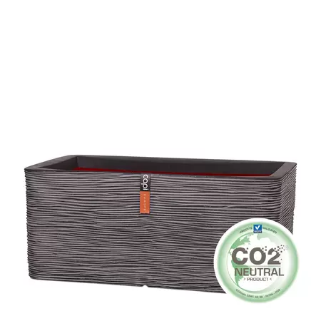 Capi Anthracite Nature Rib NL Rectangular Planter 81L - image 1