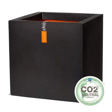 Capi Black Urban Smooth NL Square Planter 125L - image 1