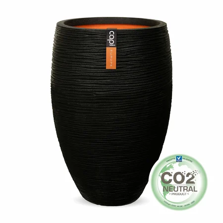 Capi Black Vase Elegant Deluxe Rib 51x72cm - image 1