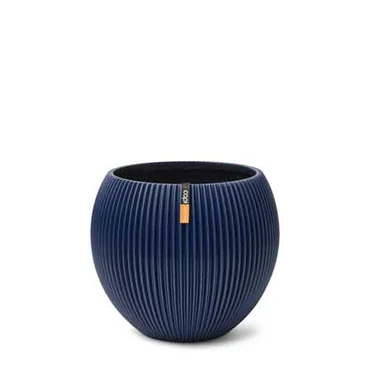 Capi Dark Blue Vase Ball Groove S