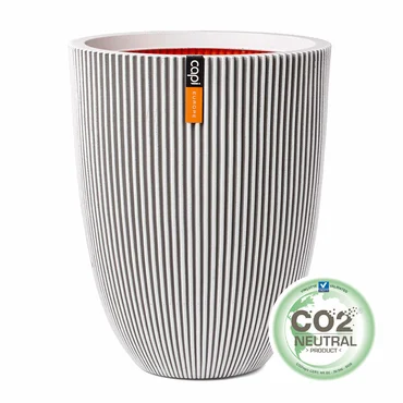 Capi Ivory Vase Elegant Low Groove 34x46cm - image 1