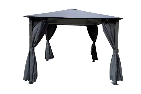 Eden 3m Gazebo with curtains (grey)