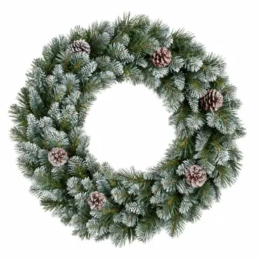 Empress Wreath Green Frosted D60cm