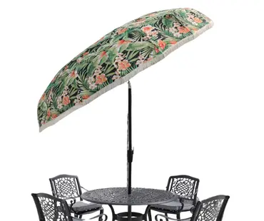 Flower Print 2.5m Tilting Parasol