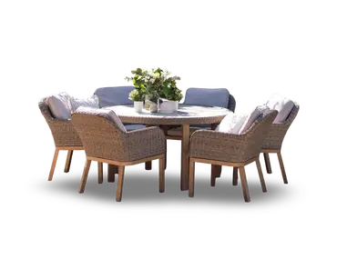 Glandore 6 Seater Round Dining Set