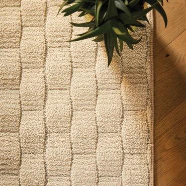 Hug Rug Sculptured Washable Basketweave Ivory 65x85 - image 2