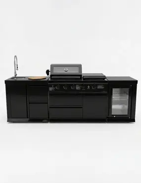 Luxe Outdoor Kitchen 5 Burner with Sink and Fridge