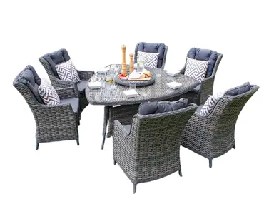 Miami 6 Seater Triangular Dining Set