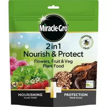 Miracle-Gro 2 in 1 Nourish & Protect Flowers, Fruit & Veg Plant Food 1kg