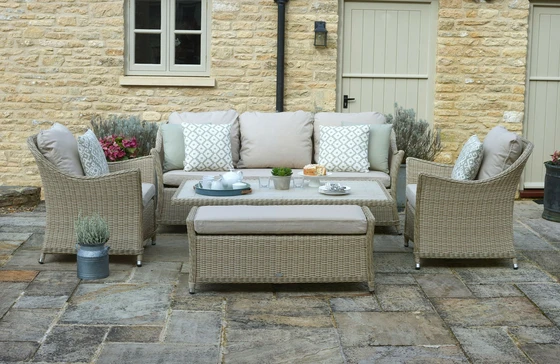 Monterey Sandstone Rattan 3 Seater Sofa - image 5