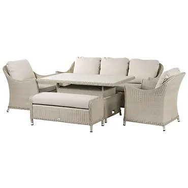 Monterey Sandstone Rattan 3 Seater Sofa Set