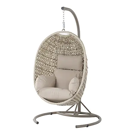 Monterey Sandstone Rattan Single Hanging Cocoon - image 1