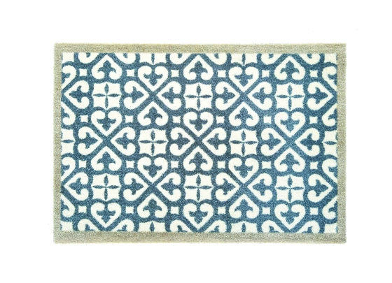 My Mat Nylon Indoor Pattern My Harlequin Tile Blue 50x150