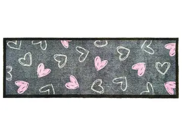 My Mat Nylon Indoor Pattern My Welcome Hearts 50x150