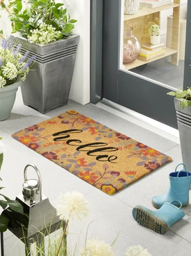 My Mat Printed Coir Floral Hello Doormat 45x75 - image 2