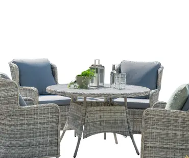 Nevada 4 Seater Round Dining Set