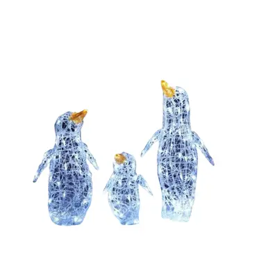 Penguin Family 160 Leds Spun Acrylic 60cm 