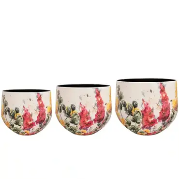 Pot Floral White D33 H28 - image 4