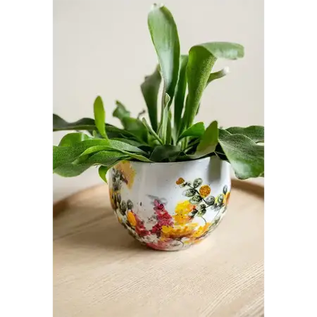 Pot Floral White D33 H28 - image 3