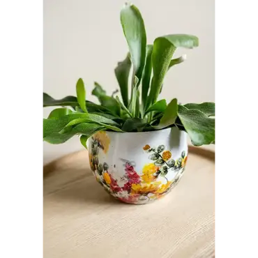 Pot Floral White D33 H28 - image 3