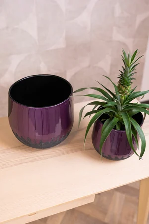 Pot Ninthe Metal Purple D29 H25 - image 4