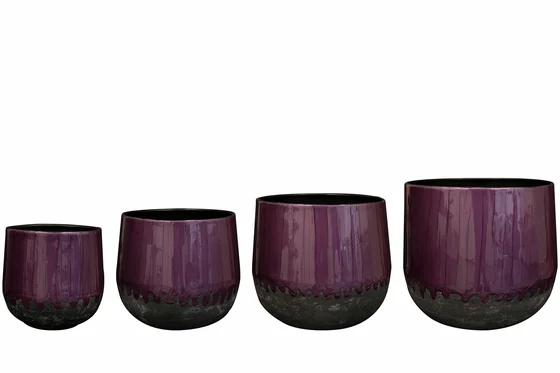 Pot Ninthe Metal Purple D29 H25 - image 5