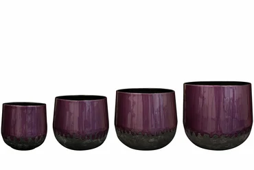 Pot Ninthe Metal Purple D29 H25 - image 5