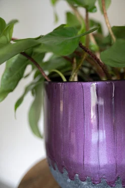 Pot Ninthe Metal Purple D36 H31 - image 2