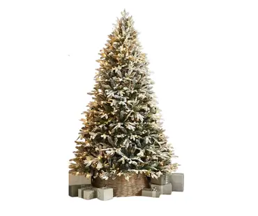 Prelit Deluxe Grays Peak Flocked Pine Tree 120cm