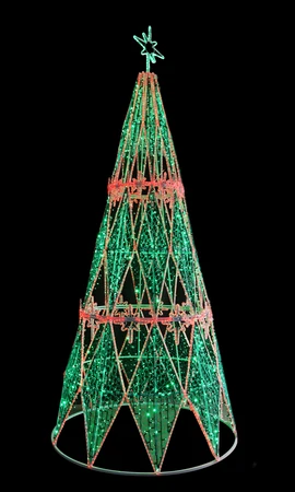 Red/Green Cone Tree 410cm