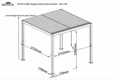 Royce Cube Gazebo Grey (3m x 3m) - image 10