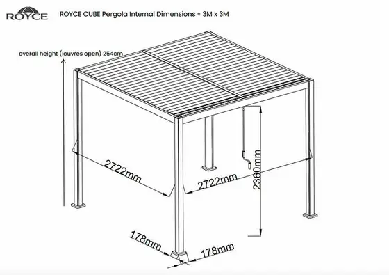 Royce Cube Gazebo Wood (3m x 3m) - image 8