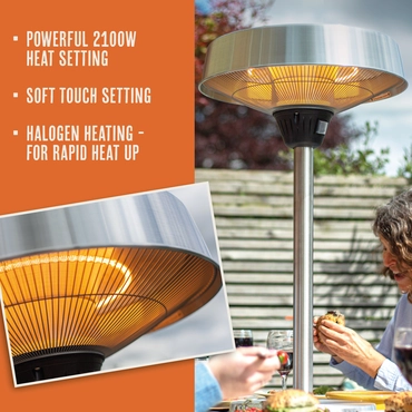 Silver Series Tabletop Halogen Electric Heater - image 4