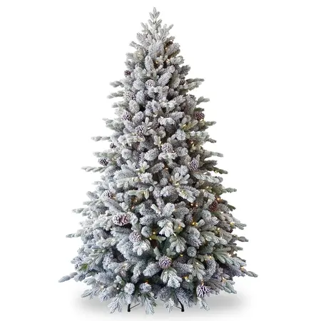 Snowy Dorchester Pine Tree with LEDs 7.5ft