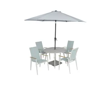 Sofia 4 Seater Round Dining Set -Blue
