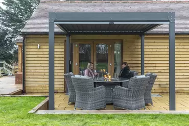 Solar Powered Charlotte Aluminium Slatted Pergola 3M X 3M - image 1