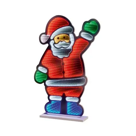 Standing Waving Santa Infinity Mirror 60cm  - image 1