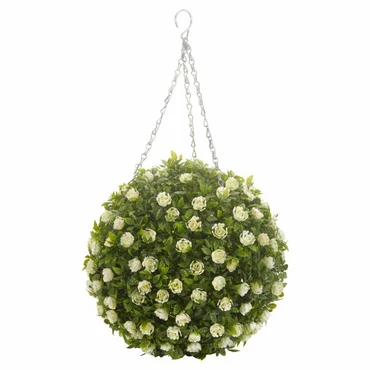 Topiary White Rose Ball 30 Cm