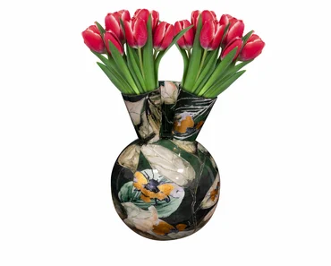 Tulip Vase Bee Green D24 H37 - image 2